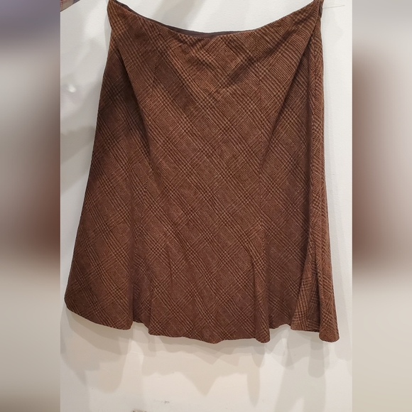 Women's Chaps Sz.16 Brown Plaid Skirt - Picture 5 of 5